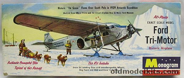 Monogram 1/77 Ford Tri-Motor With Skis Antarctic Expedition - Four Star Issue, P15-98 plastic model kit